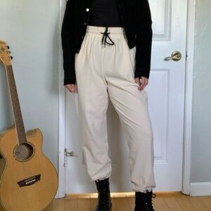 3/$20 Zara cream joggers, size M
